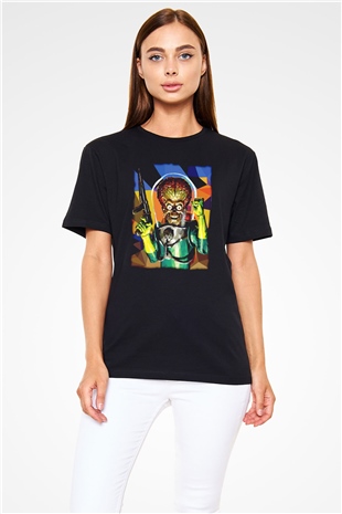 Mars Attacks Siyah Unisex Tişört