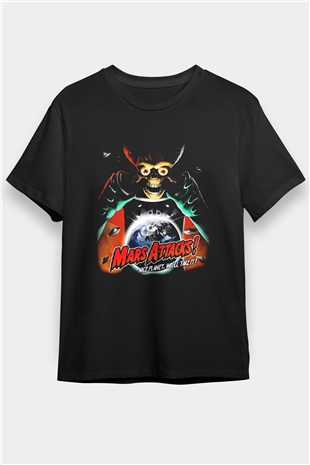 Mars Attacks Siyah Unisex Tişört
