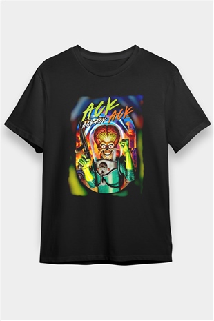 Mars Attacks Siyah Unisex Tişört