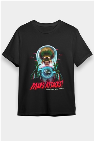 Mars Attacks Siyah Unisex Tişört
