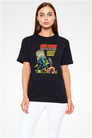 Mars Attacks Siyah Unisex Tişört