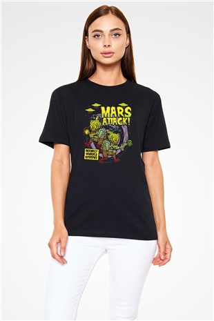 Mars Attacks Siyah Unisex Tişört