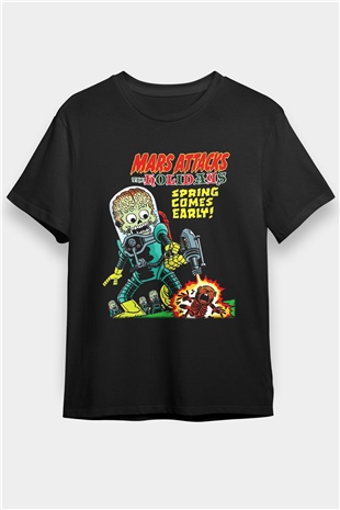 Mars Attacks Siyah Unisex Tişört