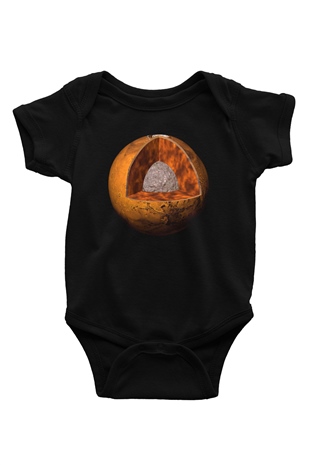 Mars Siyah Bebek Body - Zıbın