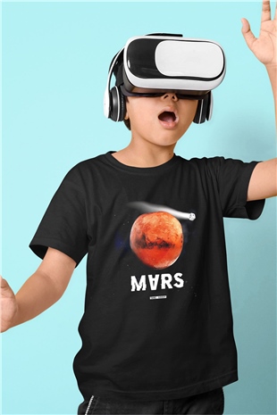 Mars Siyah Unisex Çocuk Tişört