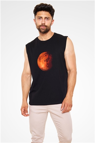 Mars Siyah Unisex Kolsuz Tişört