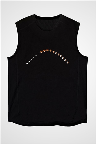 Mars Siyah Unisex Kolsuz Tişört