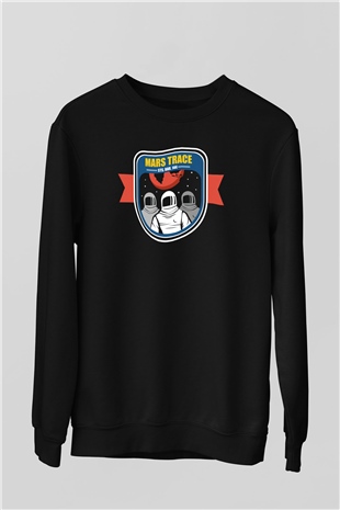Mars Siyah Unisex Sweatshirt
