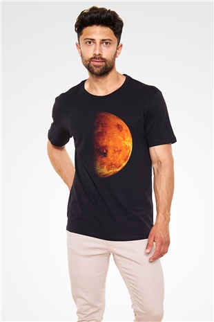 Mars Siyah Unisex Tişört T-Shirt - TişörtFabrikası