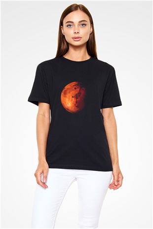 Mars Siyah Unisex Tişört T-Shirt - TişörtFabrikası