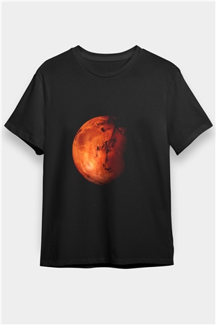 Mars Siyah Unisex Tişört T-Shirt - TişörtFabrikası