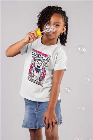 Marshmallow Baskılı Unisex Beyaz Çocuk Tişört