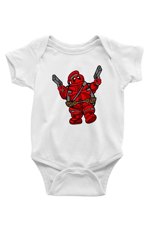 Marshmallow Merc Baskılı Beyaz Unisex Bebek Body - Zıbın