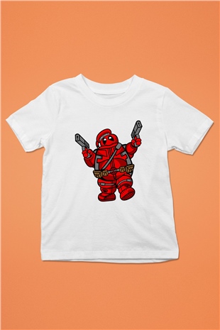 Marshmallow Merc Baskılı Beyaz Unisex Çocuk Tişört