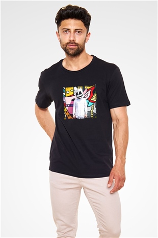 Marshmello Baskılı Unisex Siyah Tişört