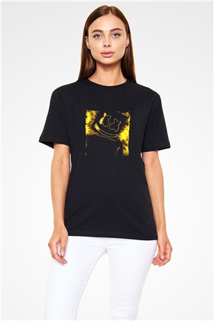 Marshmello Baskılı Unisex Siyah Tişört
