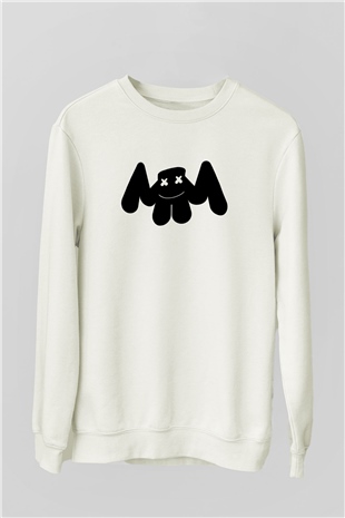 Marshmello Beyaz Unisex Sweatshirt