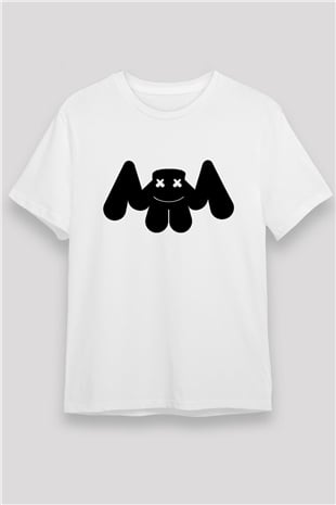 Marshmello Beyaz Unisex Tişört T-Shirt - TişörtFabrikası
