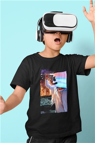 Marshmello Siyah Unisex Çocuk Tişört