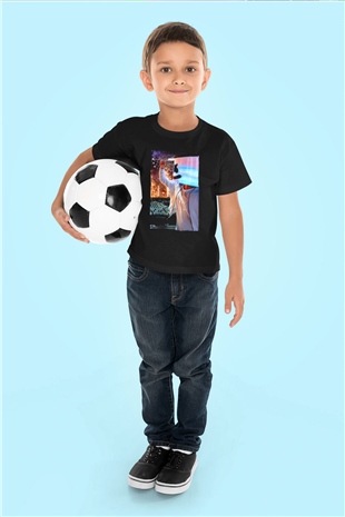 Marshmello Siyah Unisex Çocuk Tişört