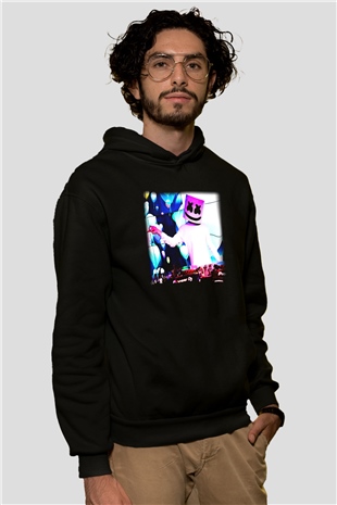 Marshmello Siyah Unisex Hoodie