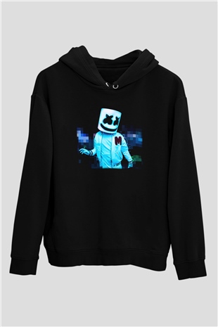 Marshmello Siyah Unisex Hoodie
