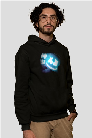 Marshmello Siyah Unisex Hoodie