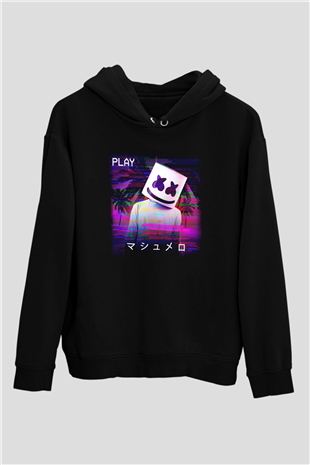 Marshmello Siyah Unisex Hoodie