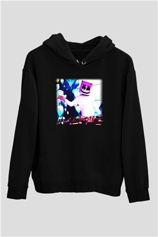 Marshmello Siyah Unisex Hoodie