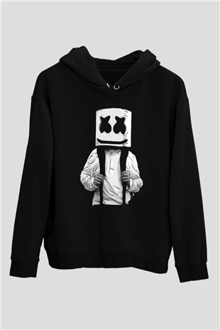 Marshmello Siyah Unisex Hoodie