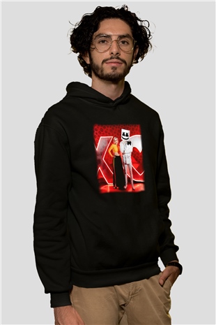 Marshmello Siyah Unisex Hoodie