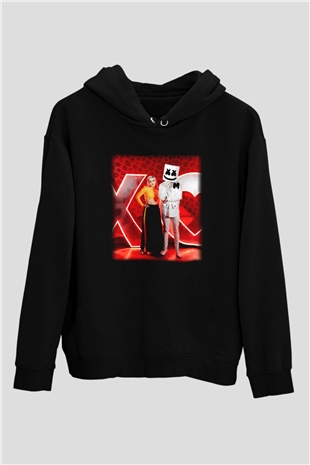 Marshmello Siyah Unisex Hoodie