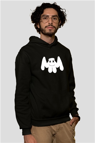 Marshmello Siyah Unisex Hoodie