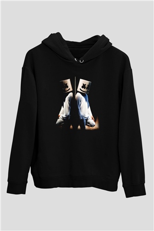 Marshmello Siyah Unisex Hoodie