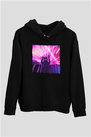 Marshmello Siyah Unisex Kapüşonlu Sweatshirt