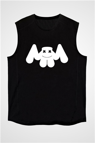Marshmello Siyah Unisex Kolsuz Tişört
