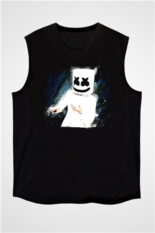 Marshmello Siyah Unisex Kolsuz Tişört
