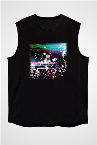 Marshmello Siyah Unisex Kolsuz Tişört