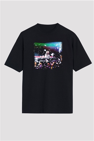 Marshmello Siyah Unisex Oversize Tişört T-Shirt