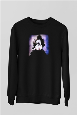 Marshmello Siyah Unisex Sweatshirt