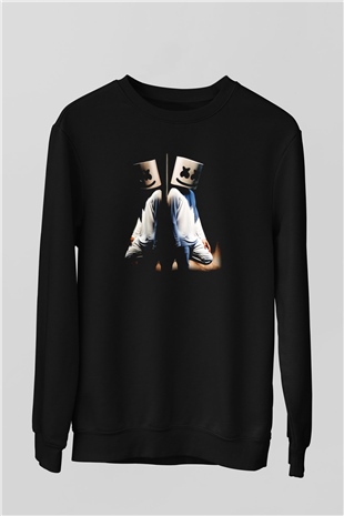 Marshmello Siyah Unisex Sweatshirt