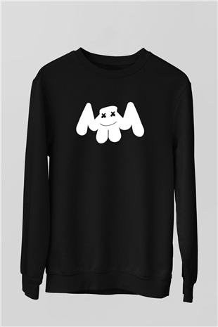 Marshmello Siyah Unisex Sweatshirt