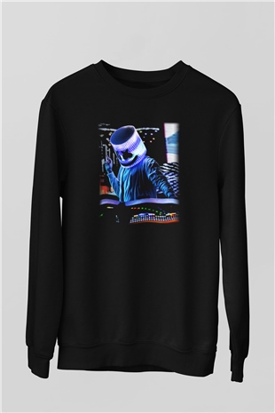 Marshmello Siyah Unisex Sweatshirt