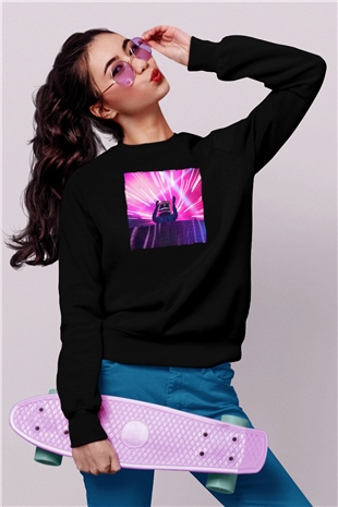 Marshmello Siyah Unisex Sweatshirt
