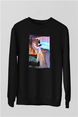 Marshmello Siyah Unisex Sweatshirt