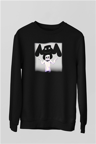 Marshmello Siyah Unisex Sweatshirt