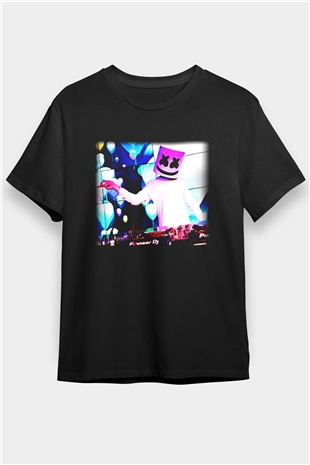 Marshmello Siyah Unisex Tişört T-Shirt - TişörtFabrikası