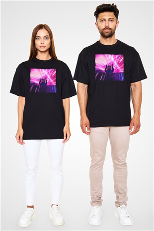 Marshmello Siyah Oversize Tişört Oversize T-shirt - TişörtFabrikası