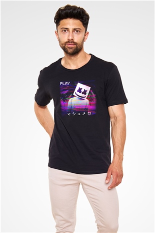 Marshmello Siyah Unisex Tişört T-Shirt - TişörtFabrikası
