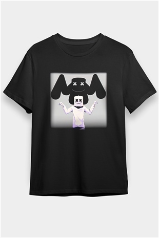 Marshmello Siyah Unisex Tişört T-Shirt - TişörtFabrikası